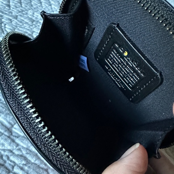 Coach Black glovetanned leather Pac-Man Coin Pouch - Picture 5 of 6